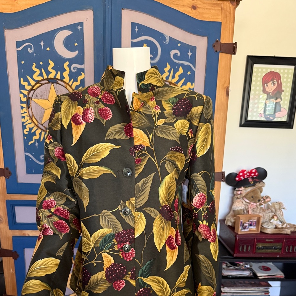 Vintage Floral Patterned Women's Blazer
